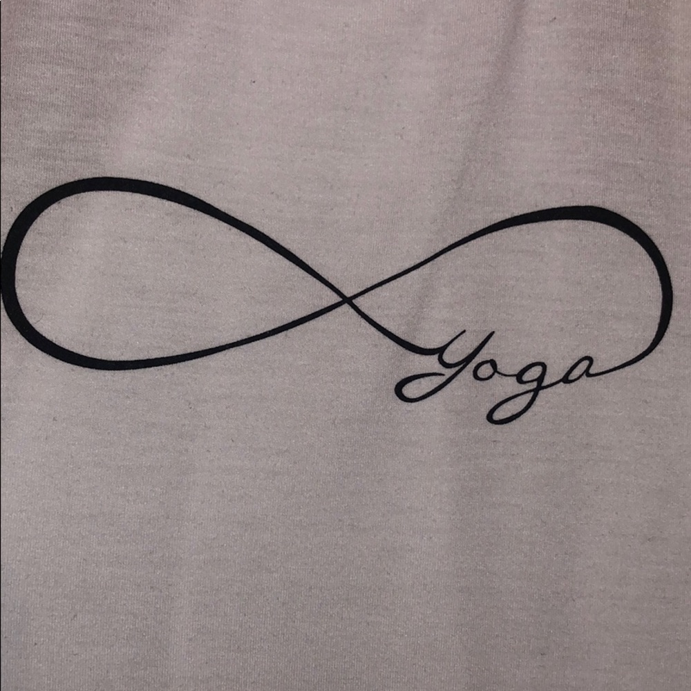 Glyder yoga shirt with the infinity symbol